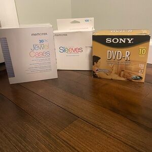 Sony dvd-r 9 pack and cases